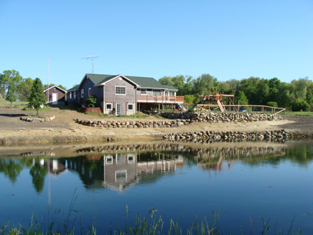 Rockwall and Pond