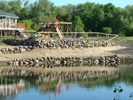 Rockwall and Pond