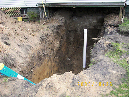 Hole for Drain Pipe
